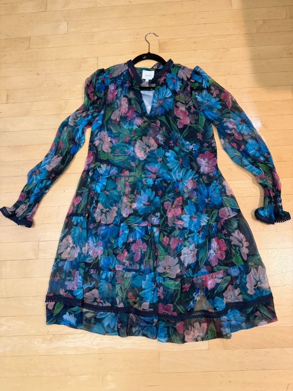 jade floral dress, S, CB2689 - Picture 3 of 6